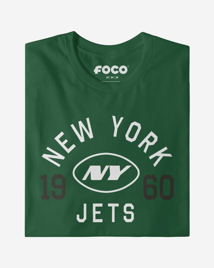 New York Jets Heritage Print T-Shirt FOCO Black S - FOCO.com