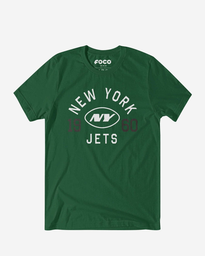 New York Jets Heritage Print T-Shirt FOCO Evergreen S - FOCO.com