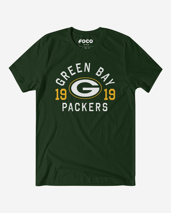 Green Bay Packers Heritage Print T-Shirt FOCO Black S - FOCO.com