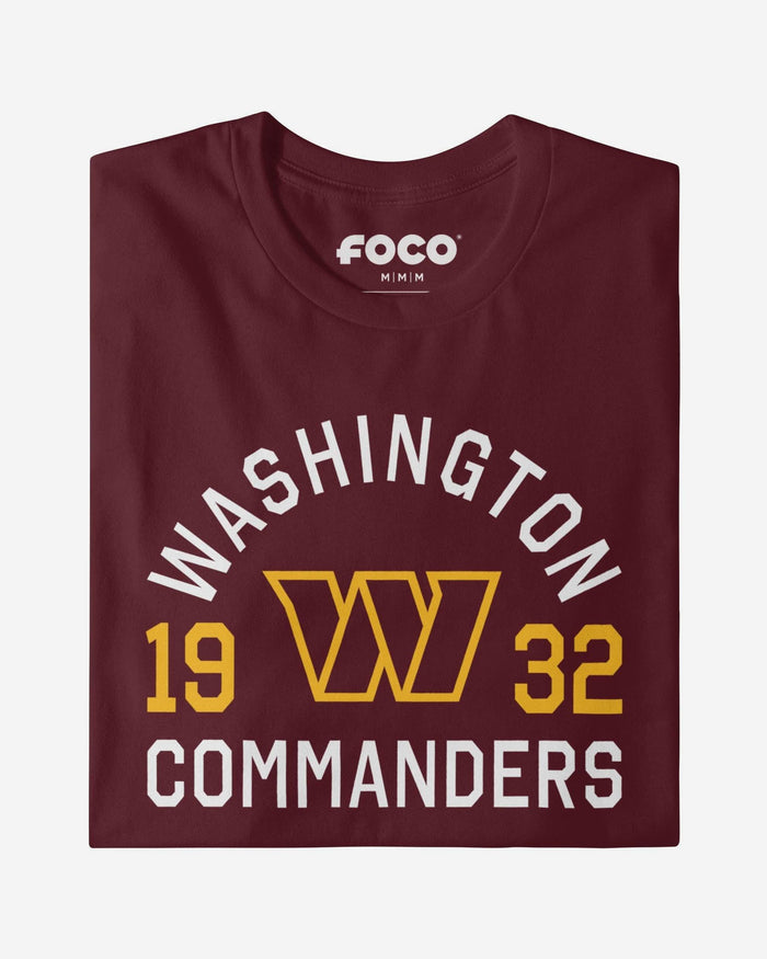 Washington Commanders Heritage Print T-Shirt FOCO Black S - FOCO.com