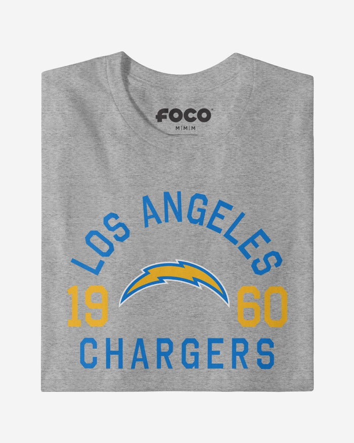 Los Angeles Chargers Heritage Print T-Shirt FOCO Black S - FOCO.com