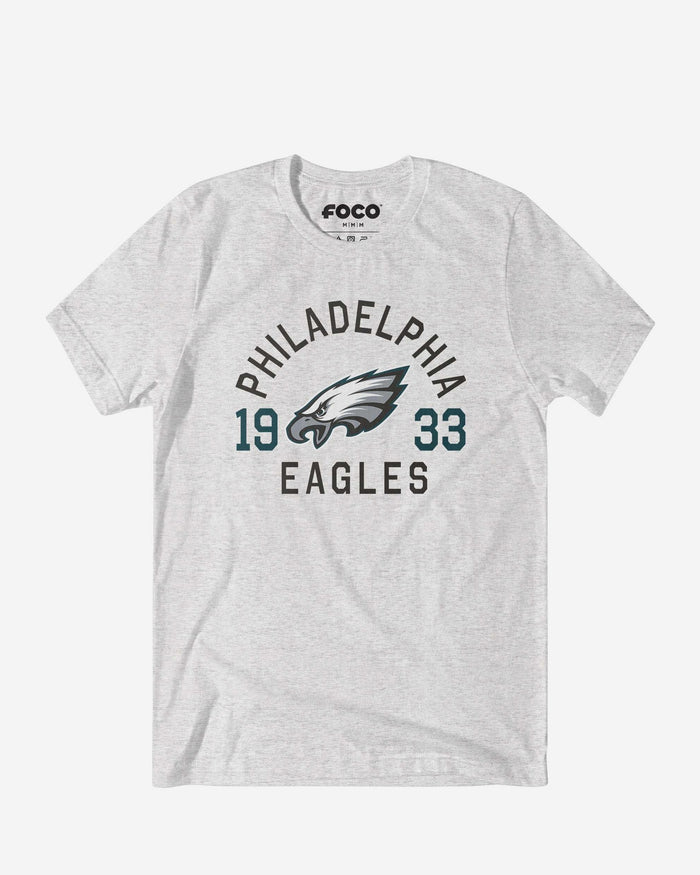 Philadelphia Eagles Heritage Print T-Shirt FOCO Ash S - FOCO.com
