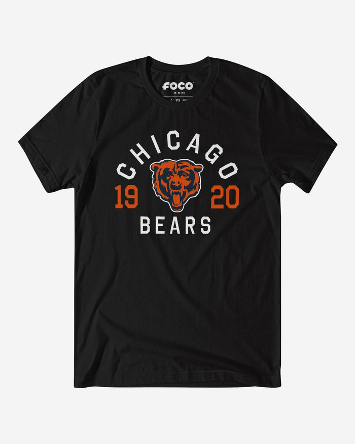Chicago Bears Heritage Print T-Shirt FOCO Black S - FOCO.com