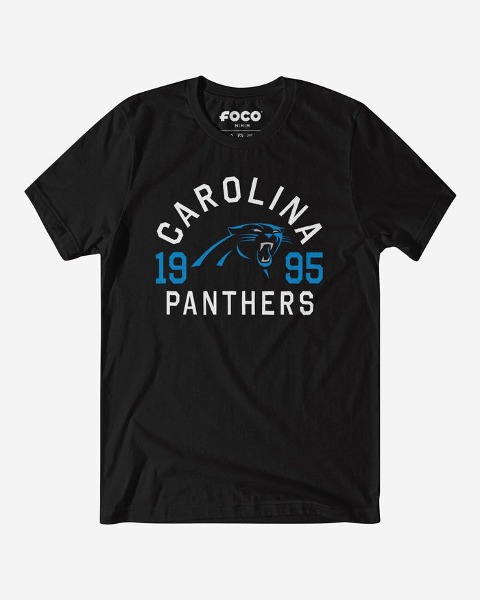 Carolina Panthers Heritage Print T-Shirt FOCO Aqua S - FOCO.com
