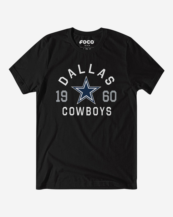 Dallas Cowboys Heritage Print T-Shirt FOCO Black S - FOCO.com