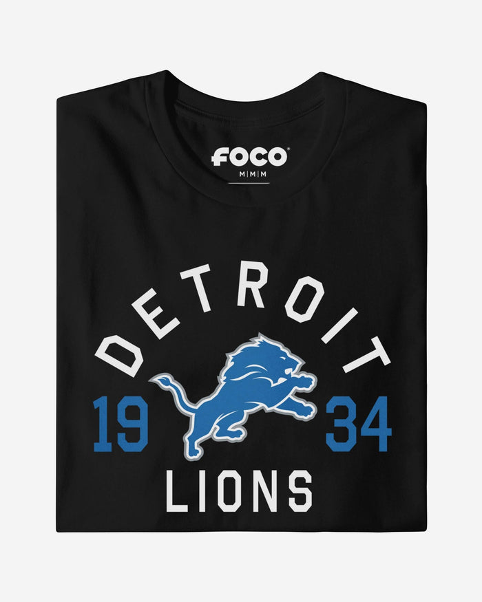 Detroit Lions Heritage Print T-Shirt FOCO Neon Blue S - FOCO.com
