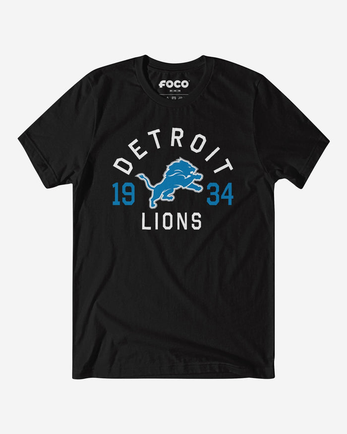 Detroit Lions Heritage Print T-Shirt FOCO Black S - FOCO.com