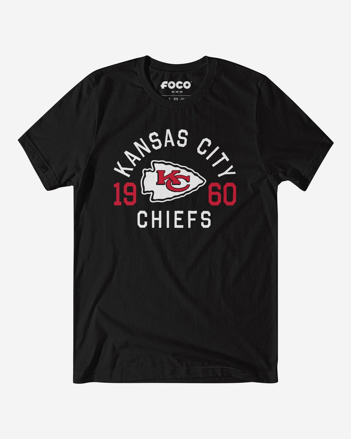 Kansas City Chiefs Heritage Print T-Shirt FOCO Black S - FOCO.com
