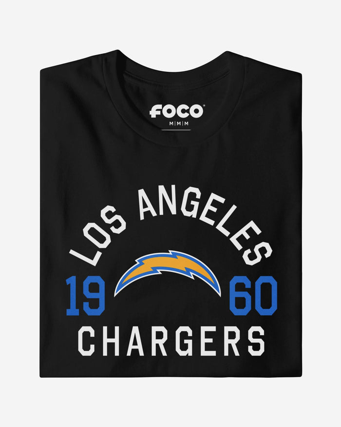 Los Angeles Chargers Heritage Print T-Shirt FOCO Columbia Blue S - FOCO.com