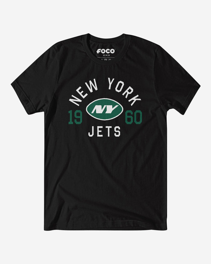 New York Jets Heritage Print T-Shirt FOCO Black S - FOCO.com