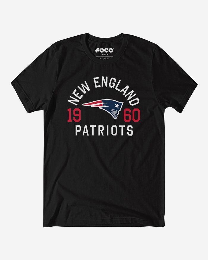 New England Patriots Heritage Print T-Shirt FOCO Black S - FOCO.com