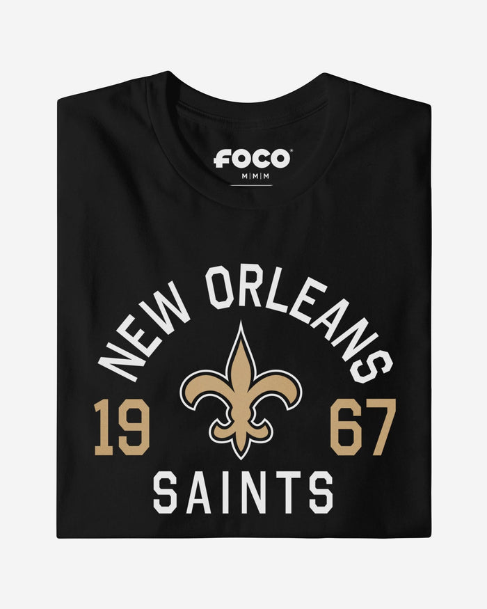 New Orleans Saints Heritage Print T-Shirt FOCO Black S - FOCO.com