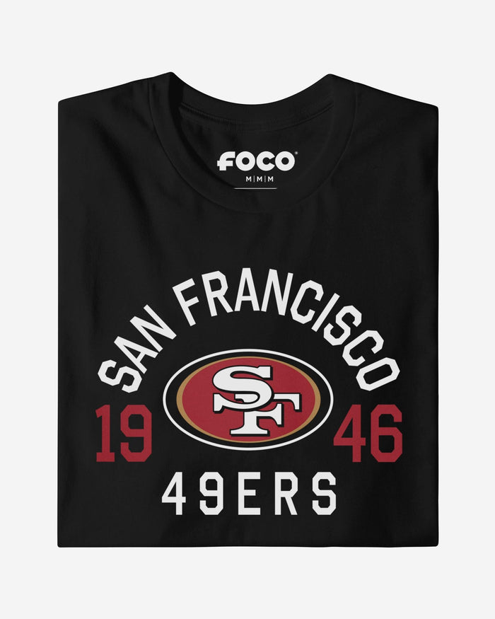 San Francisco 49ers Heritage Print T-Shirt FOCO Canvas Red S - FOCO.com