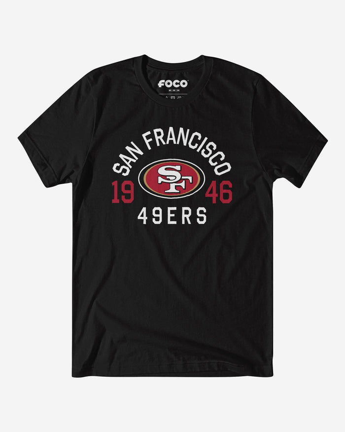 San Francisco 49ers Heritage Print T-Shirt FOCO Black S - FOCO.com