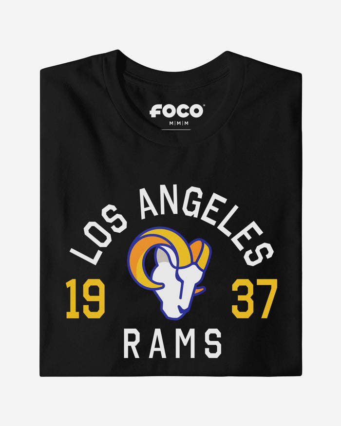 Los Angeles Rams Heritage Print T-Shirt FOCO True Royal S - FOCO.com