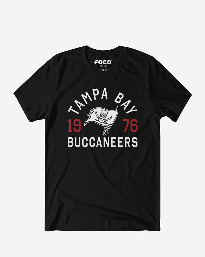 Tampa Bay Buccaneers Heritage Print T-Shirt FOCO Black S - FOCO.com