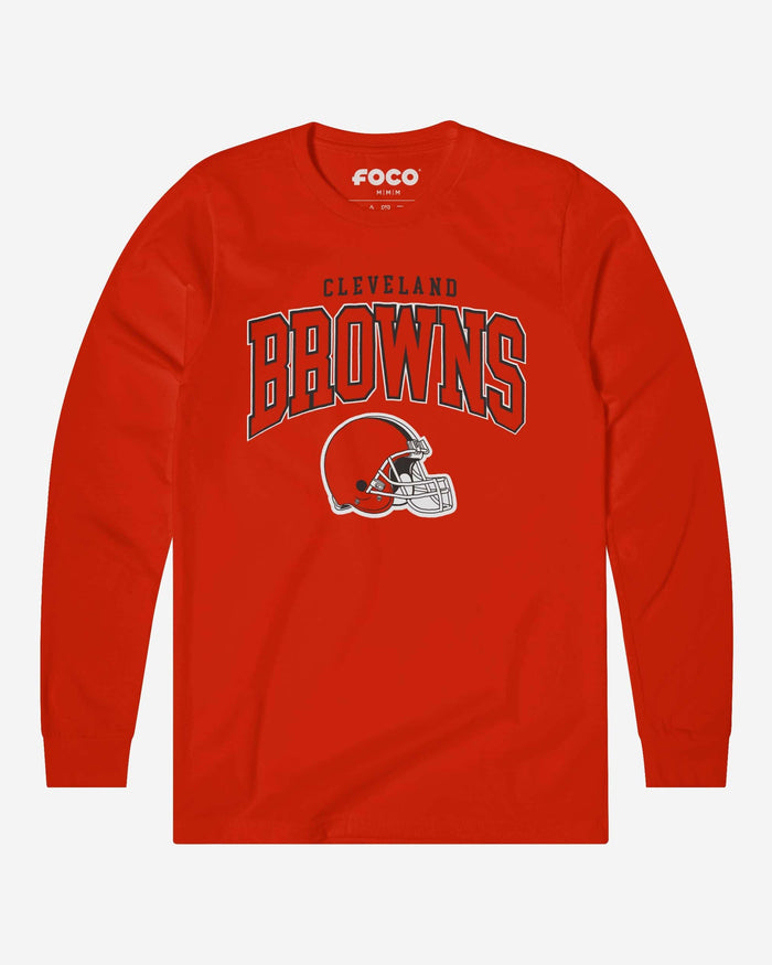 Cleveland Browns Classic Logo Long Sleeve T-Shirt FOCO Poppy S - FOCO.com