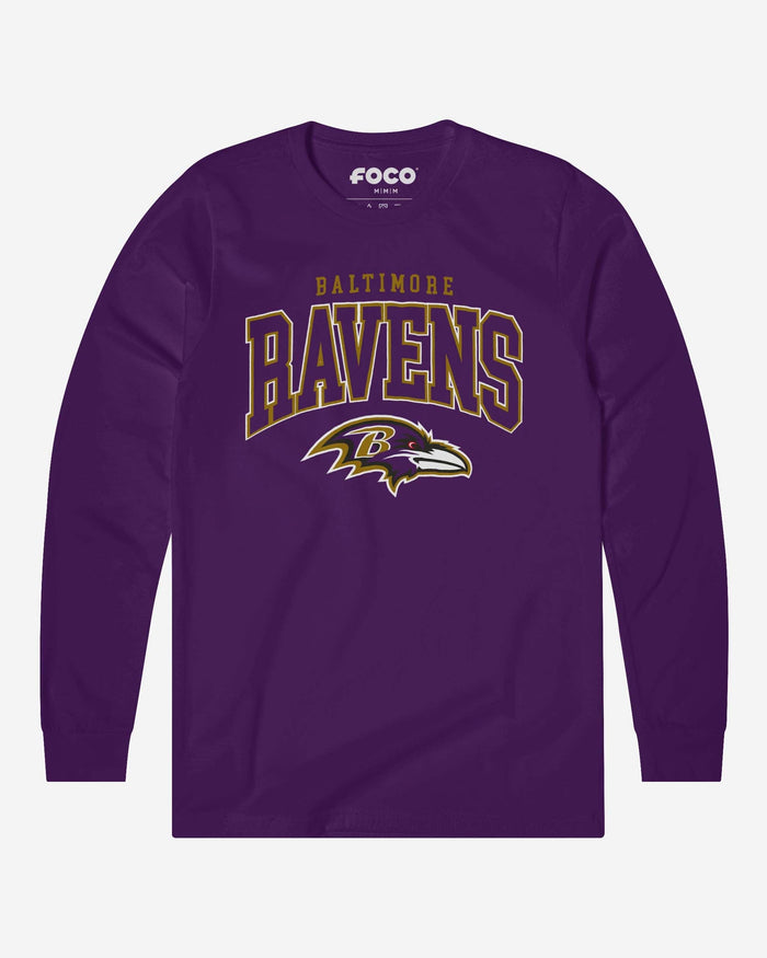 Baltimore Ravens Classic Logo Long Sleeve T-Shirt FOCO Team Purple S - FOCO.com