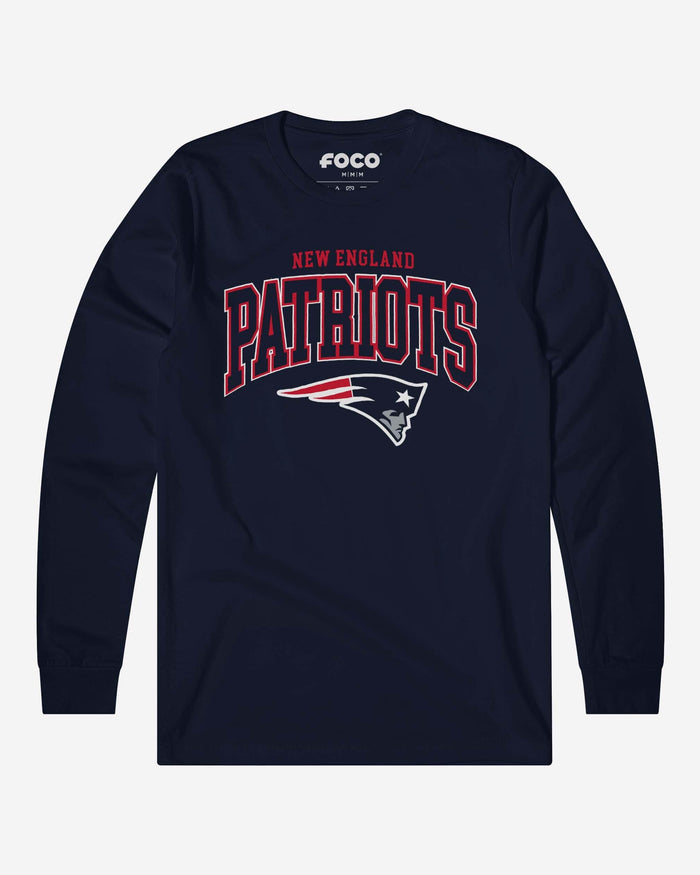 New England Patriots Classic Logo Long Sleeve T-Shirt FOCO Navy S - FOCO.com
