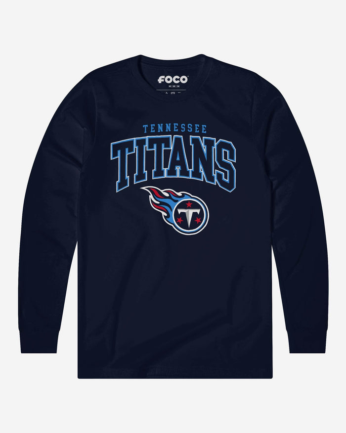 Tennessee Titans Classic Logo Long Sleeve T-Shirt FOCO Navy S - FOCO.com