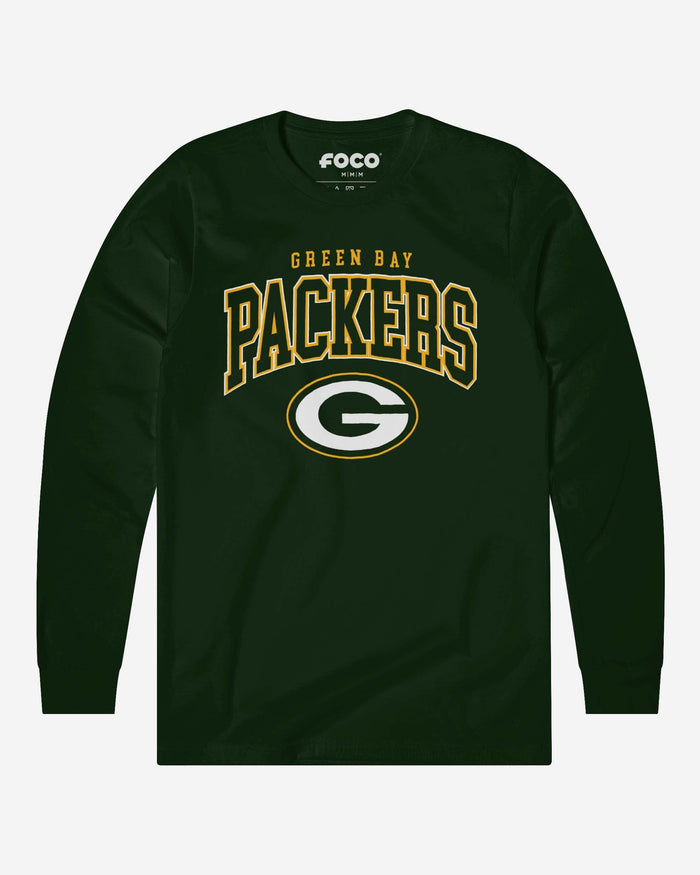 Green Bay Packers Classic Logo Long Sleeve T-Shirt FOCO Forest S - FOCO.com