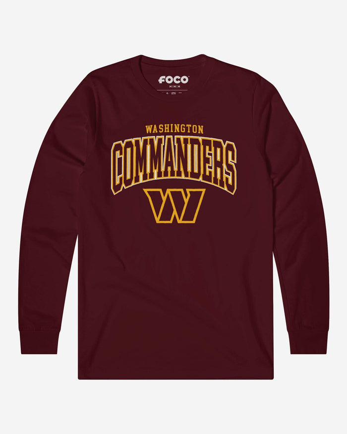 Washington Commanders Classic Logo Long Sleeve T-Shirt FOCO Maroon S - FOCO.com