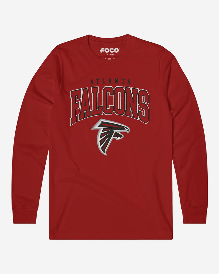Atlanta Falcons Classic Logo Long Sleeve T-Shirt FOCO Canvas Red S - FOCO.com
