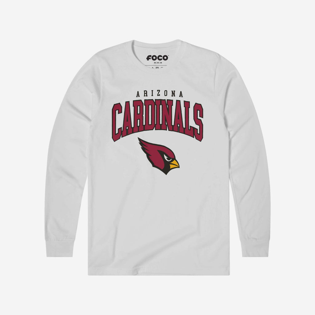 Arizona Cardinals Classic Logo Long Sleeve T-Shirt FOCO White S - FOCO.com