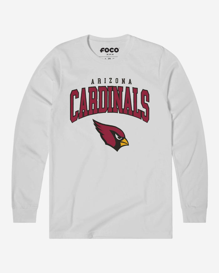 Arizona Cardinals Classic Logo Long Sleeve T-Shirt FOCO White S - FOCO.com