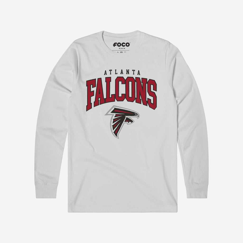 Atlanta Falcons Classic Logo Long Sleeve T-Shirt FOCO White S - FOCO.com
