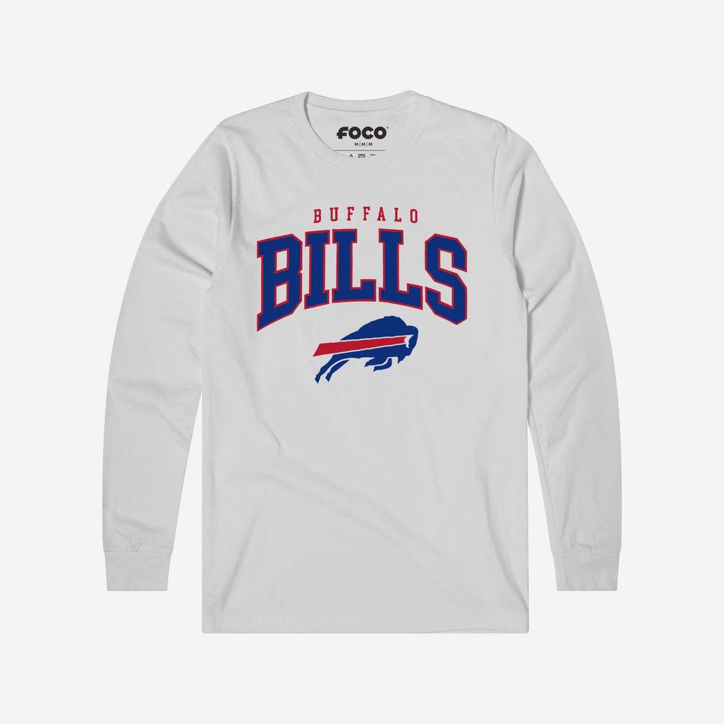 Buffalo Bills Classic Logo Long Sleeve T-Shirt FOCO White S - FOCO.com