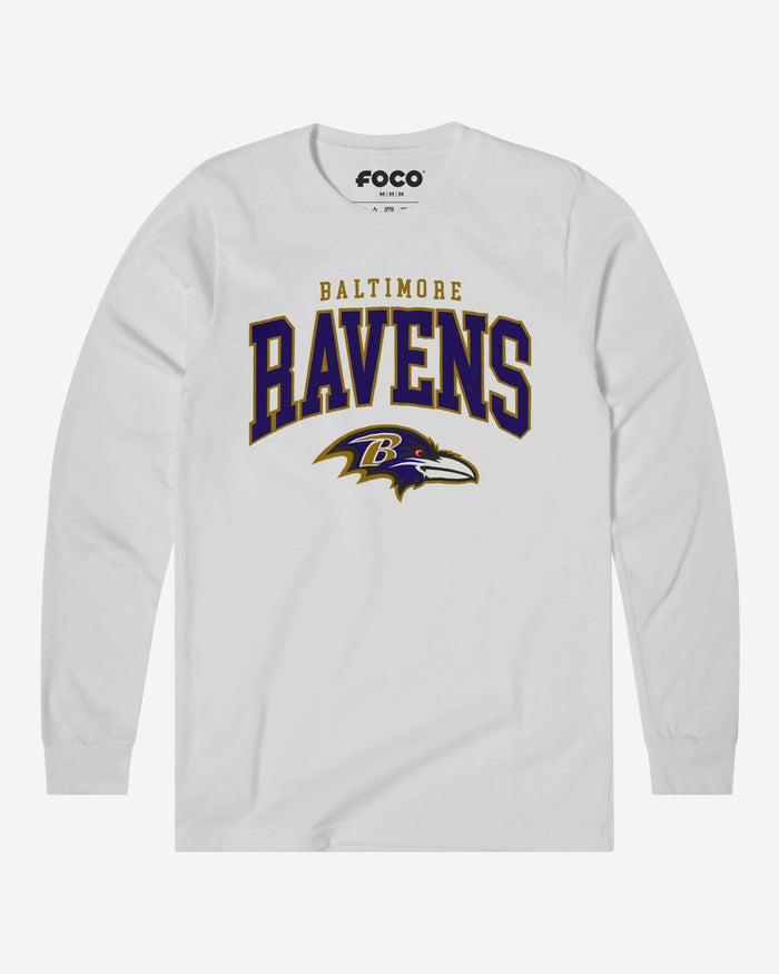 Baltimore Ravens Classic Logo Long Sleeve T-Shirt FOCO White S - FOCO.com