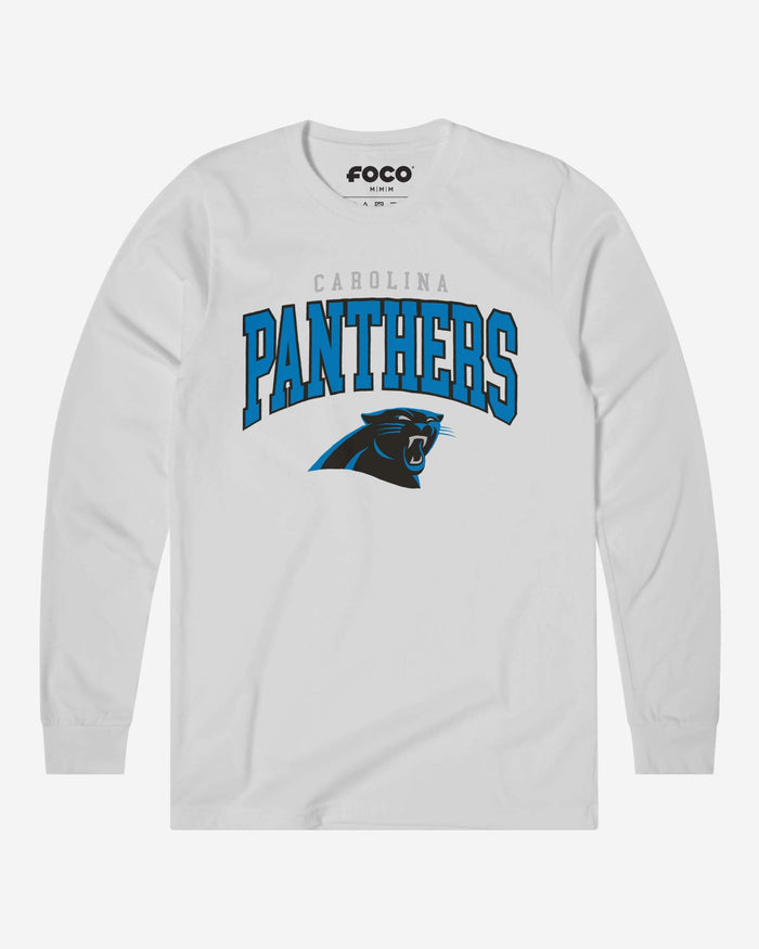 Carolina Panthers Classic Logo Long Sleeve T-Shirt FOCO White S - FOCO.com
