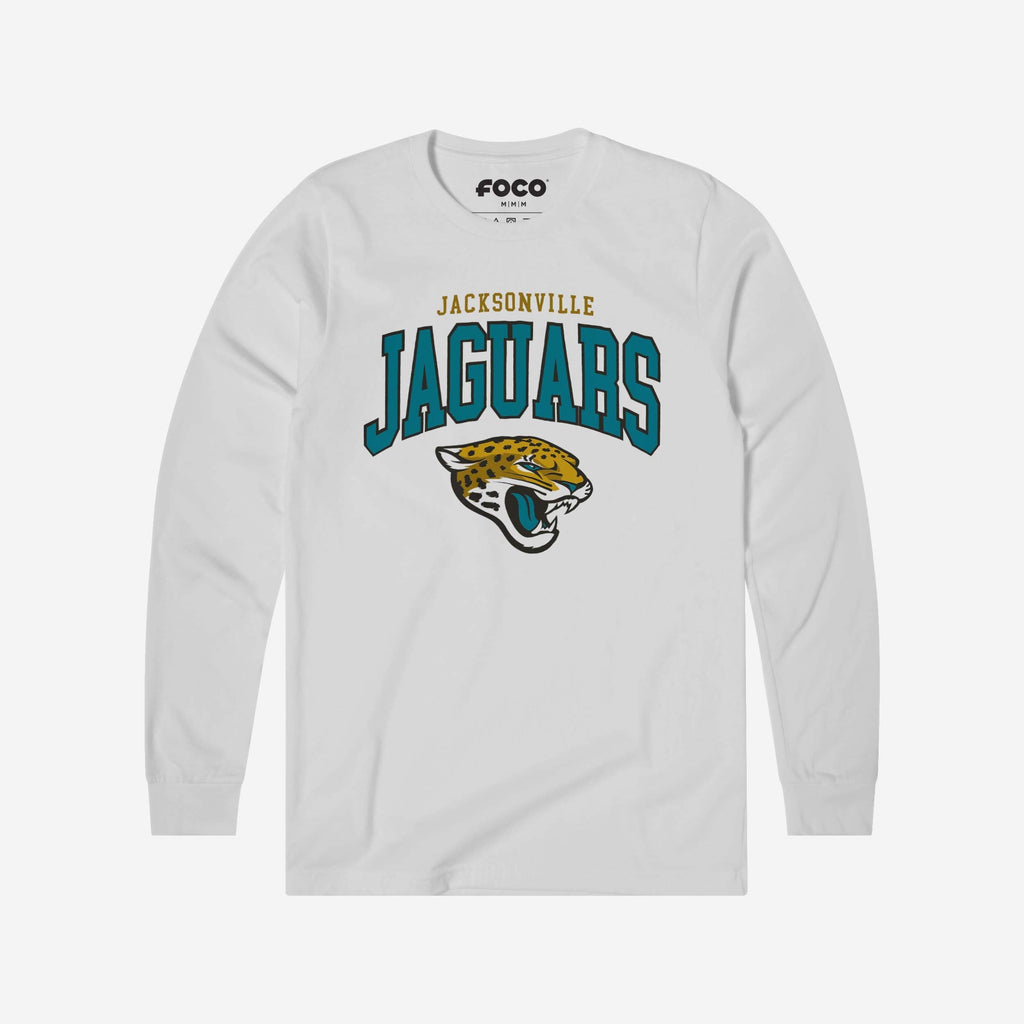 Jacksonville Jaguars Classic Logo Long Sleeve T-Shirt FOCO White S - FOCO.com