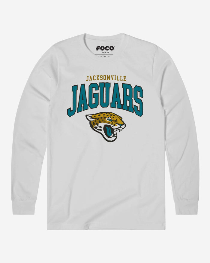 Jacksonville Jaguars Classic Logo Long Sleeve T-Shirt FOCO White S - FOCO.com