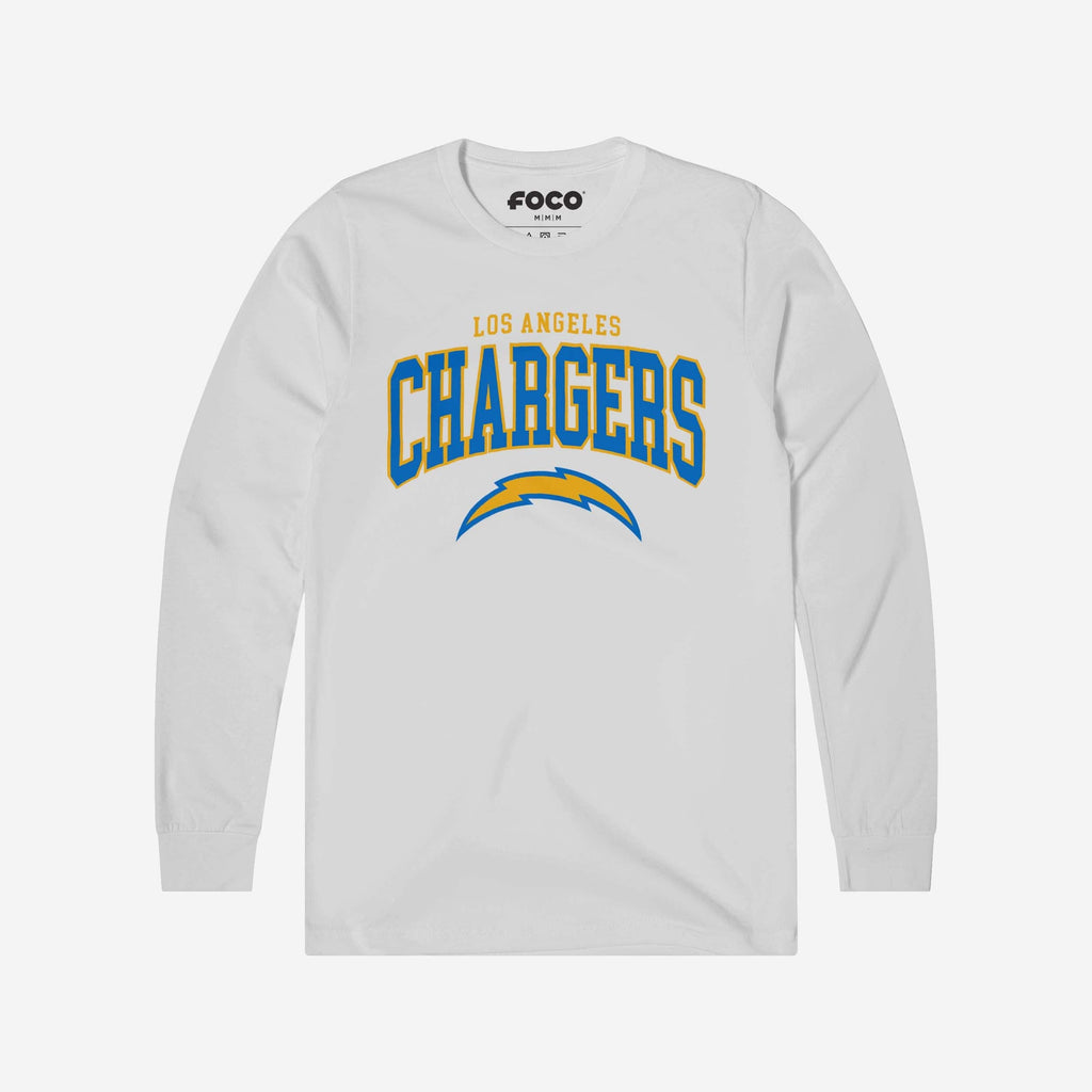 Los Angeles Chargers Classic Logo Long Sleeve T-Shirt FOCO White S - FOCO.com