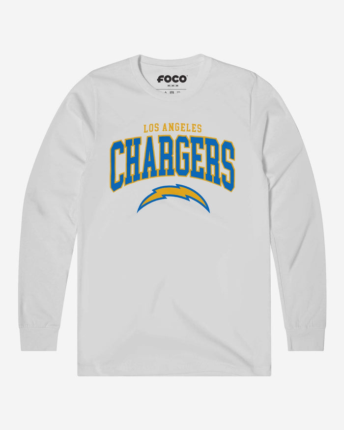 Los Angeles Chargers Classic Logo Long Sleeve T-Shirt FOCO White S - FOCO.com