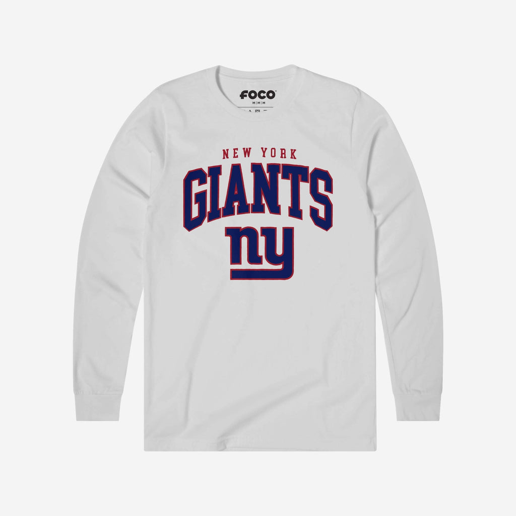 New York Giants Classic Logo Long Sleeve T-Shirt FOCO S - FOCO.com