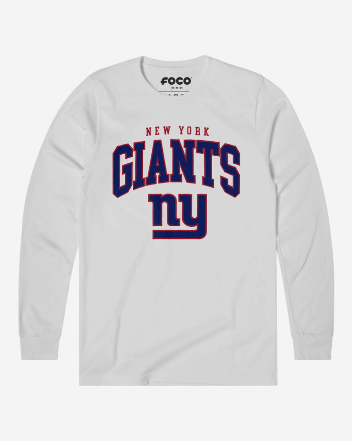 New York Giants Classic Logo Long Sleeve T-Shirt FOCO S - FOCO.com