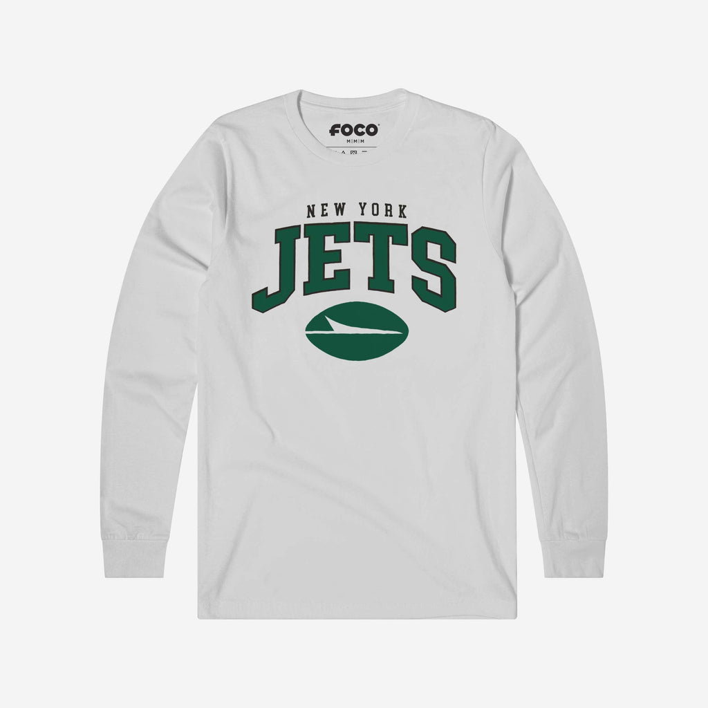 New York Jets Classic Logo Long Sleeve T-Shirt FOCO White S - FOCO.com