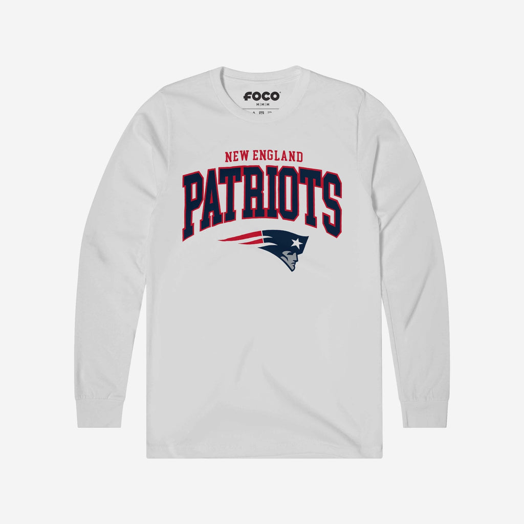 New England Patriots Classic Logo Long Sleeve T-Shirt FOCO White S - FOCO.com