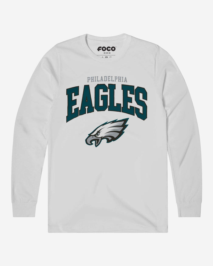 Philadelphia Eagles Classic Logo Long Sleeve T-Shirt FOCO White S - FOCO.com