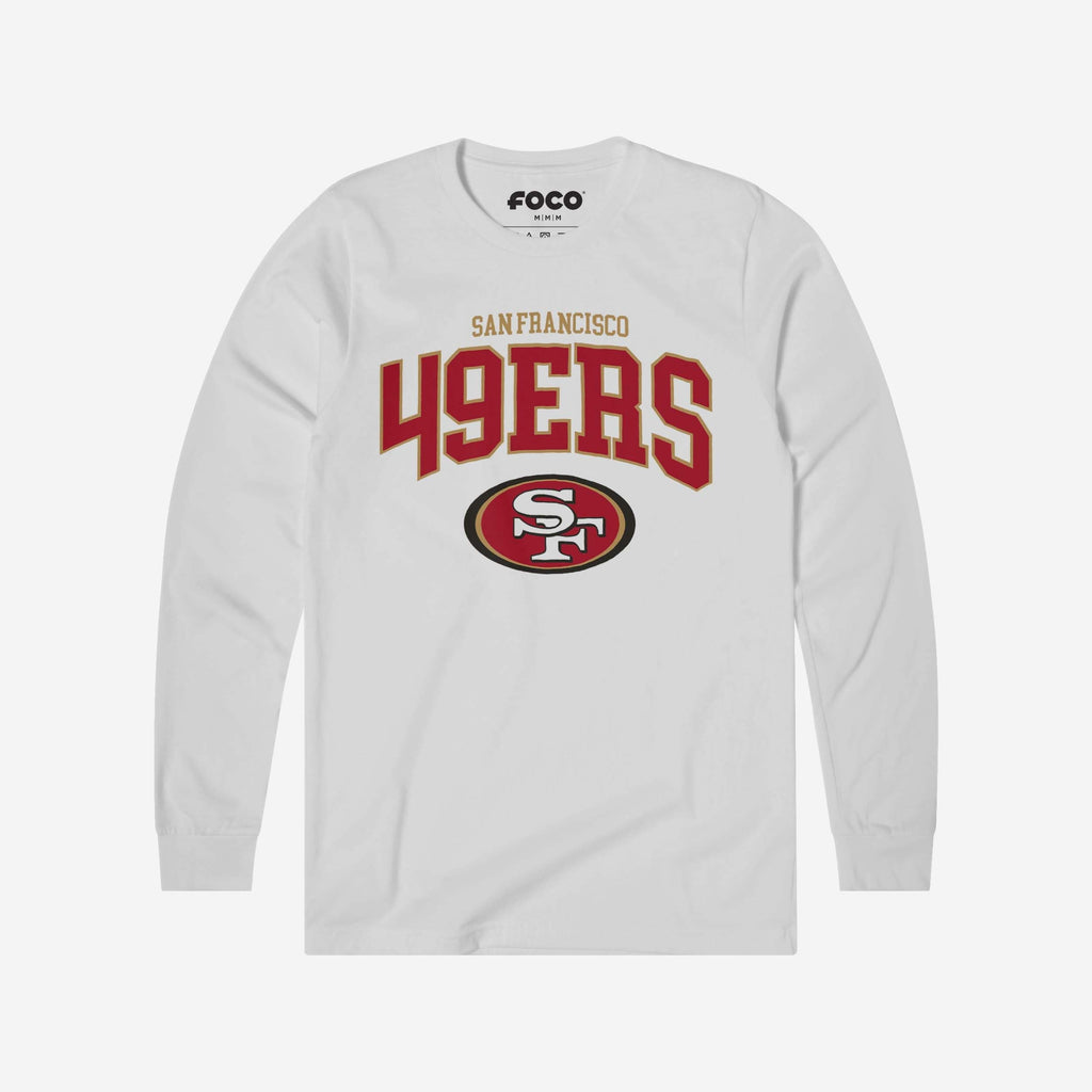 San Francisco 49ers Classic Logo Long Sleeve T-Shirt FOCO White S - FOCO.com