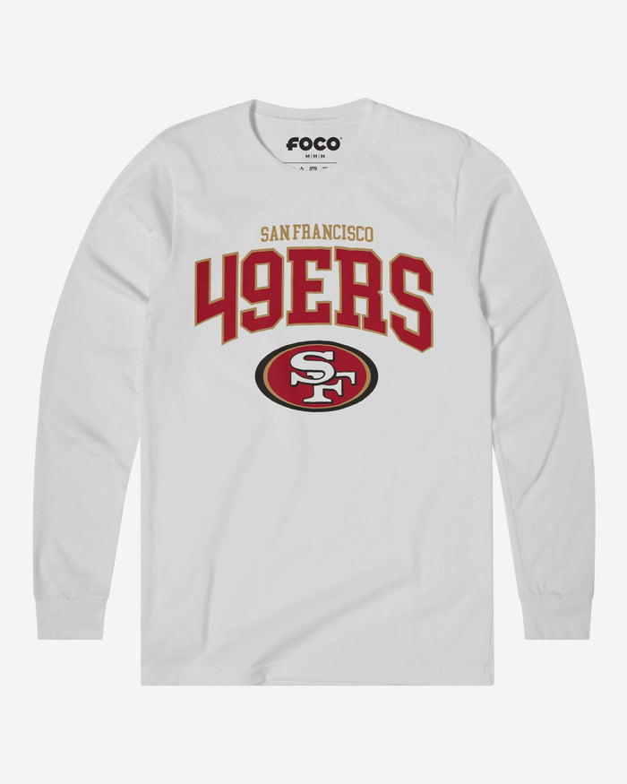 San Francisco 49ers Classic Logo Long Sleeve T-Shirt FOCO White S - FOCO.com