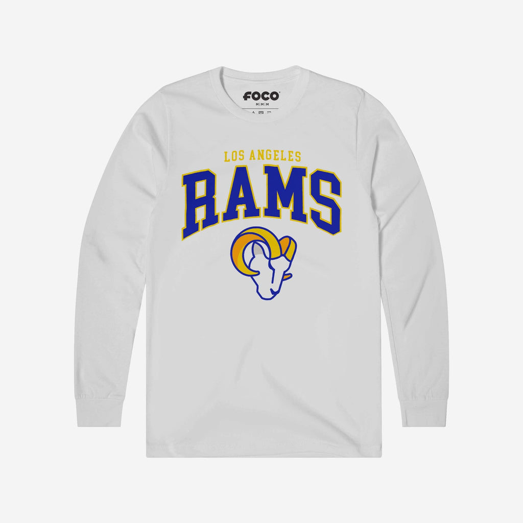 Los Angeles Rams Classic Logo Long Sleeve T-Shirt FOCO White S - FOCO.com