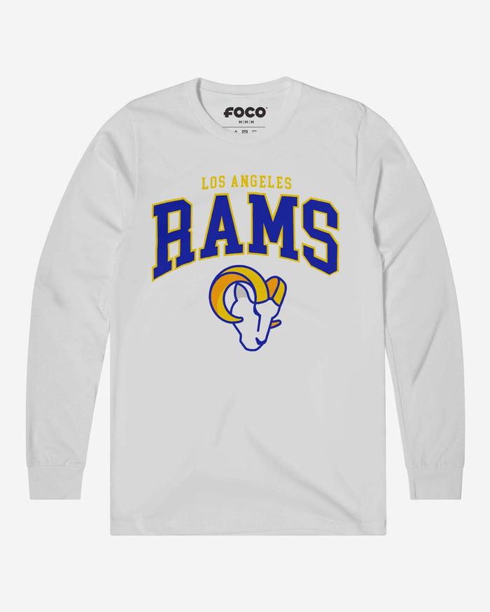 Los Angeles Rams Classic Logo Long Sleeve T-Shirt FOCO White S - FOCO.com