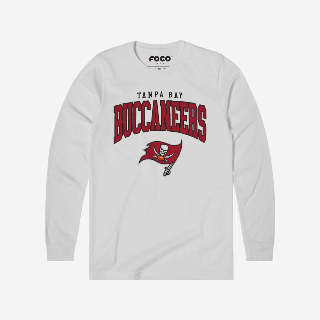 Tampa Bay Buccaneers Classic Logo Long Sleeve T-Shirt FOCO White S - FOCO.com