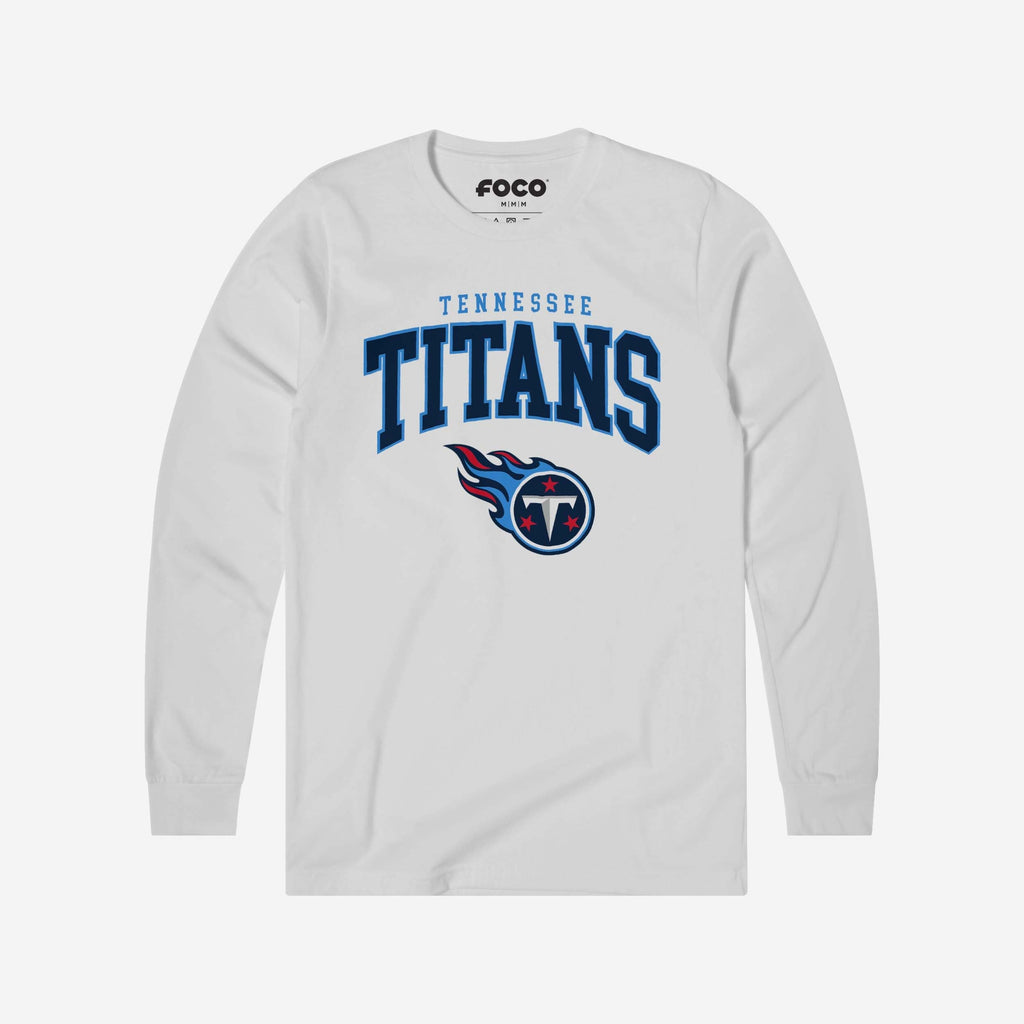 Tennessee Titans Classic Logo Long Sleeve T-Shirt FOCO White S - FOCO.com
