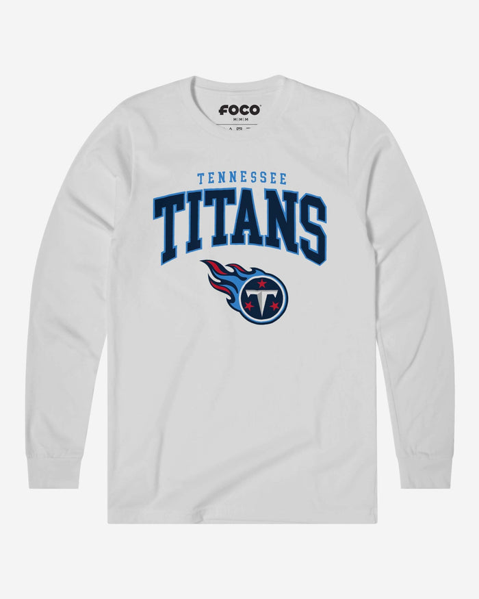 Tennessee Titans Classic Logo Long Sleeve T-Shirt FOCO White S - FOCO.com