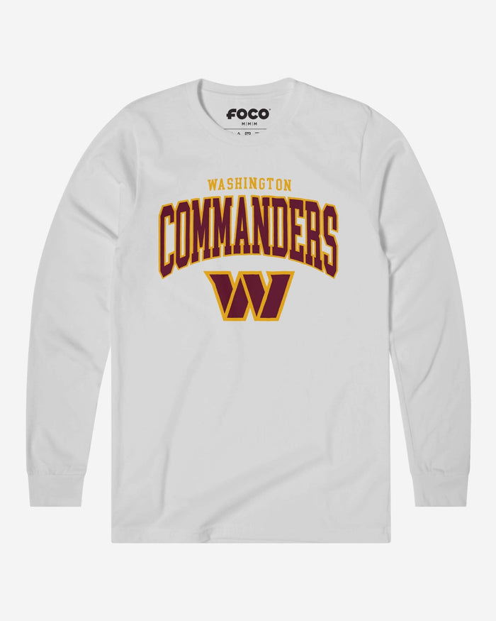 Washington Commanders Classic Logo Long Sleeve T-Shirt FOCO White S - FOCO.com